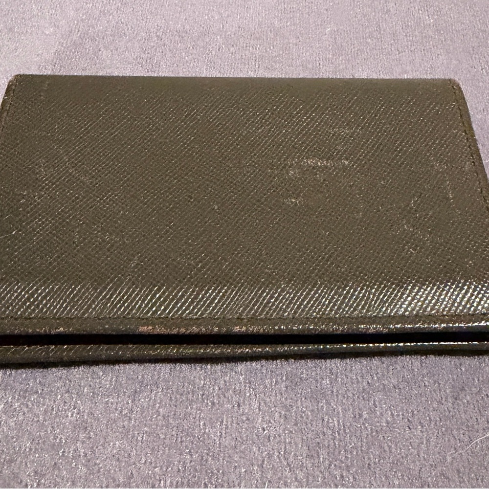 Prada Saffiano Leather Wallet 2M0945 Tundra Olive Green Billfold Authenticated - Picture 4 of 16